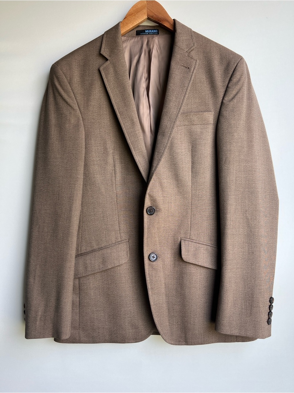 Murano Men’s Taupe Stretch Two Button Sport Coat Blazer Size Small